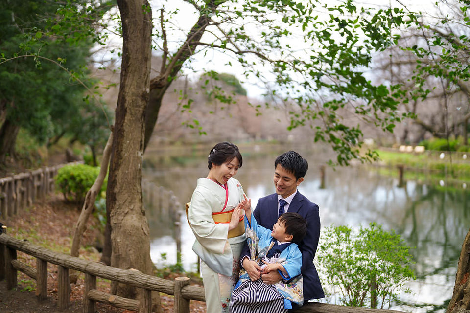 井の頭公園での七五三撮影