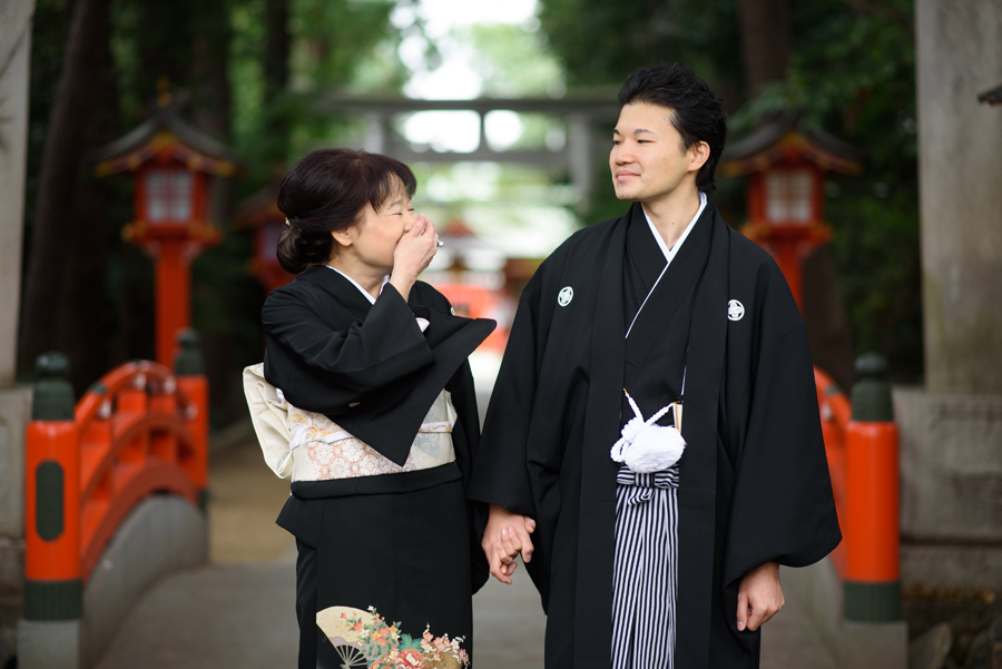 結婚式での記念写真