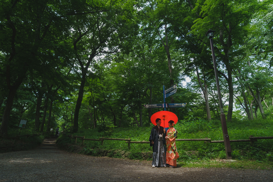 井の頭公園での和装前撮り