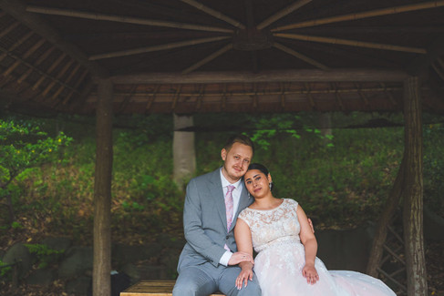 Wedding photography at a Japanese garden in Tokyo