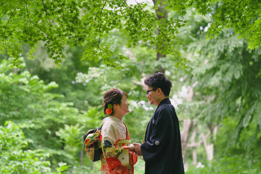 井の頭公園での和装前撮り