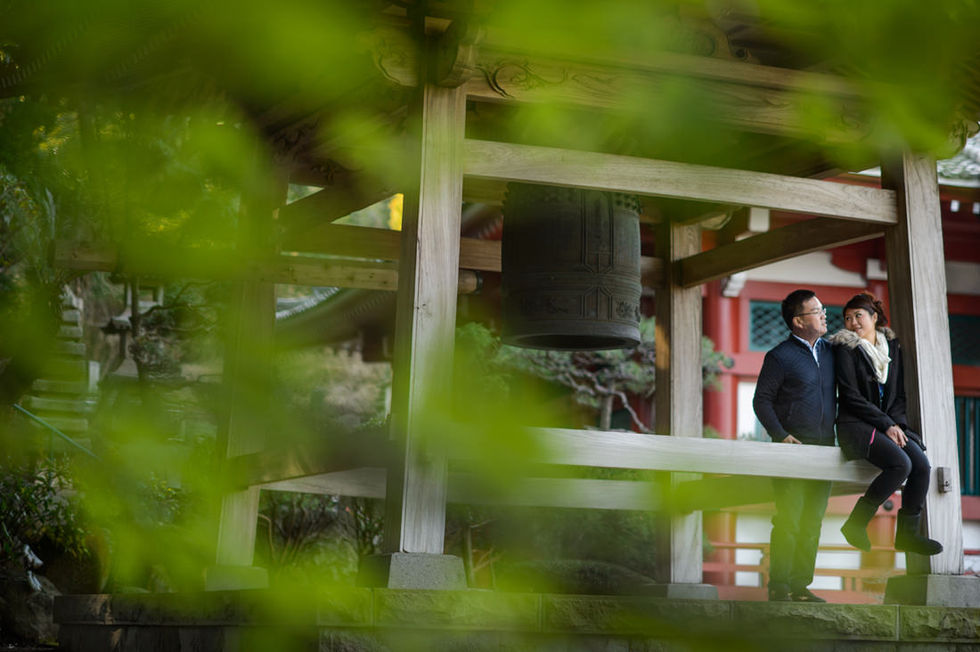 engagement photo session with kawazu sakura