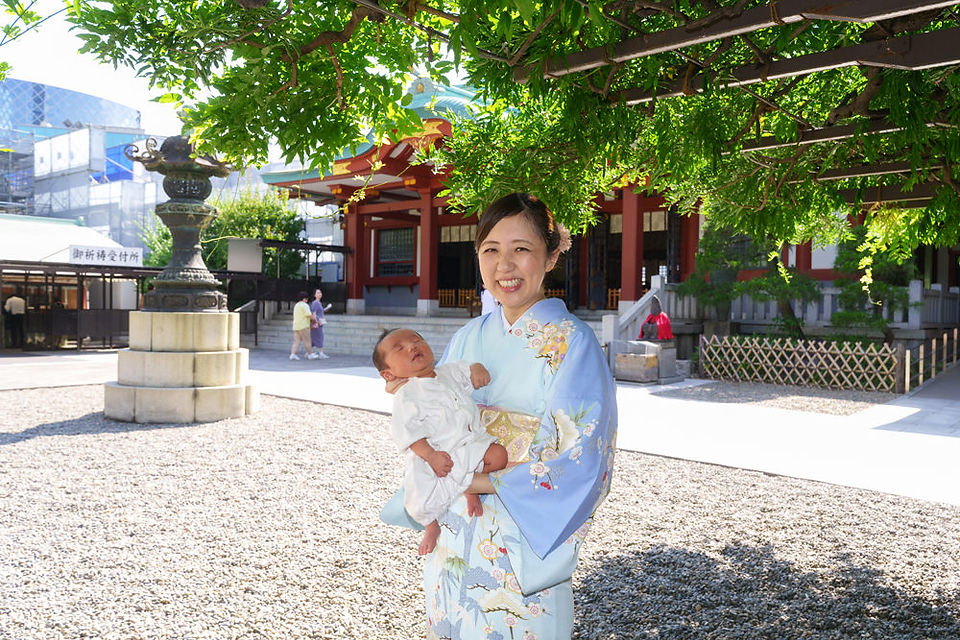 赤坂日枝神社でのお宮参り撮影