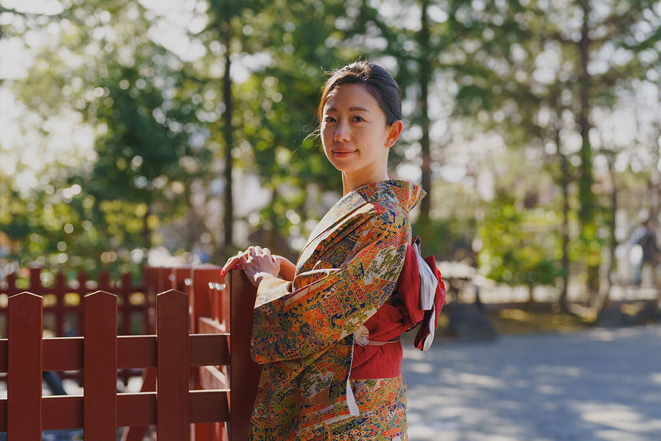 Kimono photo session in Asakusa, tokyo's historical district