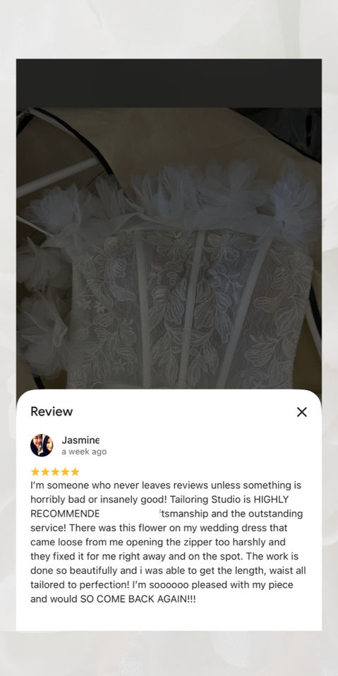 Best Rated Bridal Alterations in Roseville