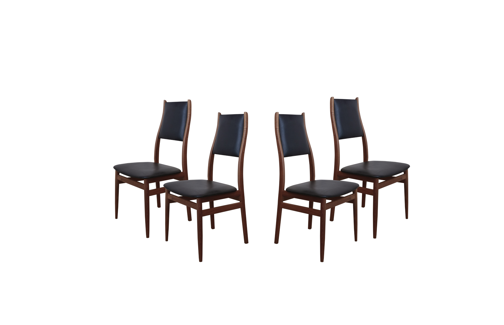 4 chaises teck 60's restauré
