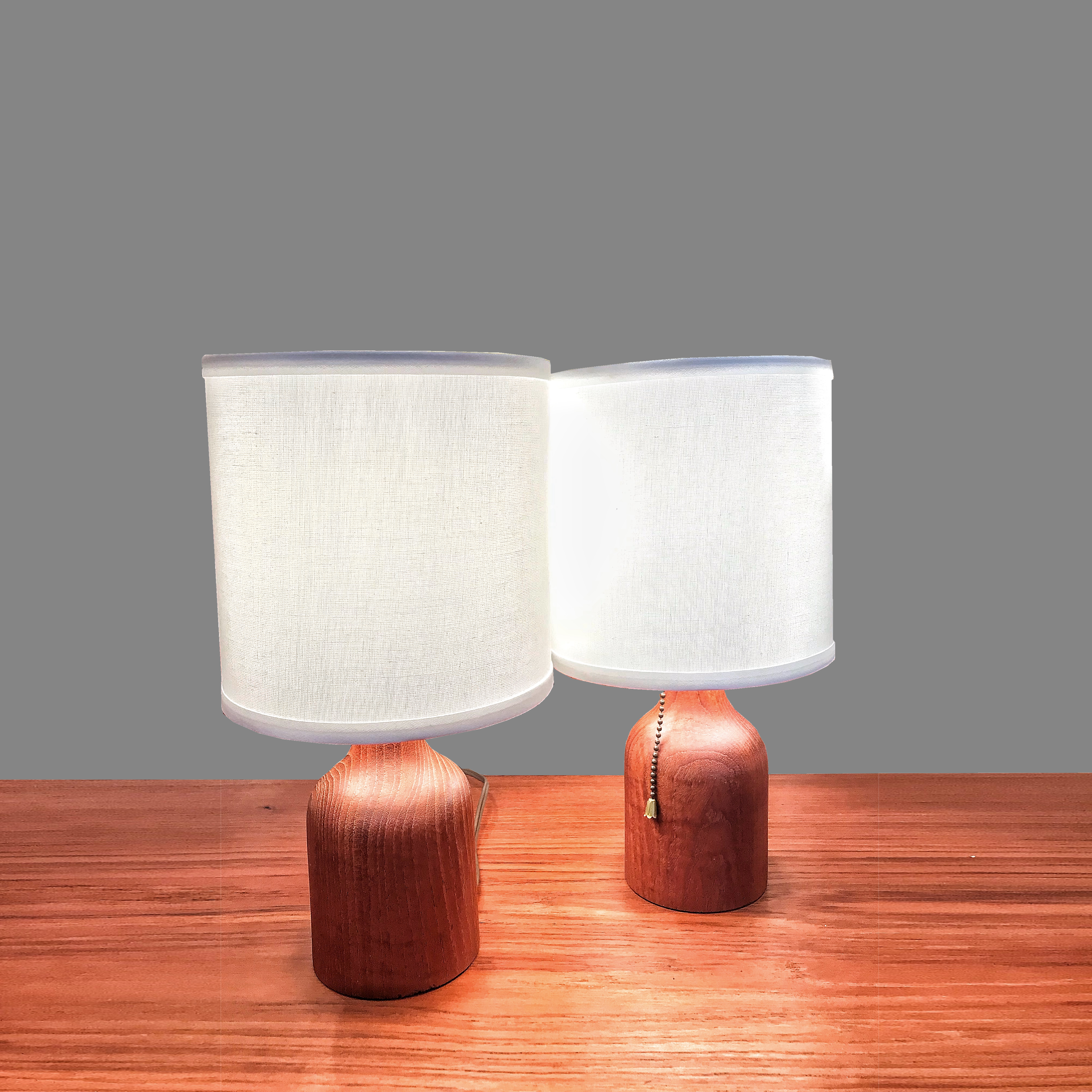 petites lampes en teck 60's Denmark