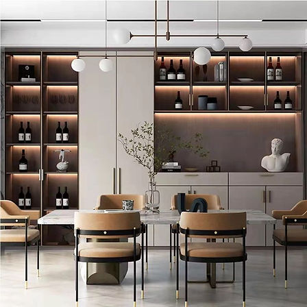 Modern Villa Exquisite Wooden Living Room Furniture Luxurious Glass Wine Cabinet - Buy Win