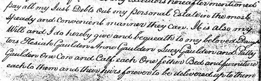 Martha "Patty" Gaulding, daughter of Samuel and Elizabeth