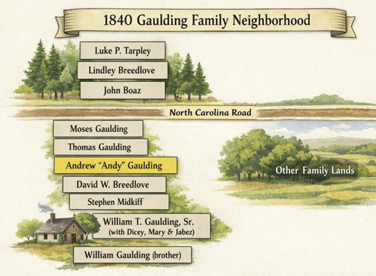 Andrew “Andy” Gaulding, the son of William T. Gaulding and Margaret Lane