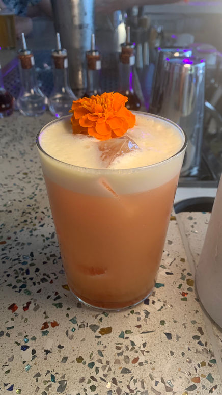 Citrus Drink in an Arcade Bar