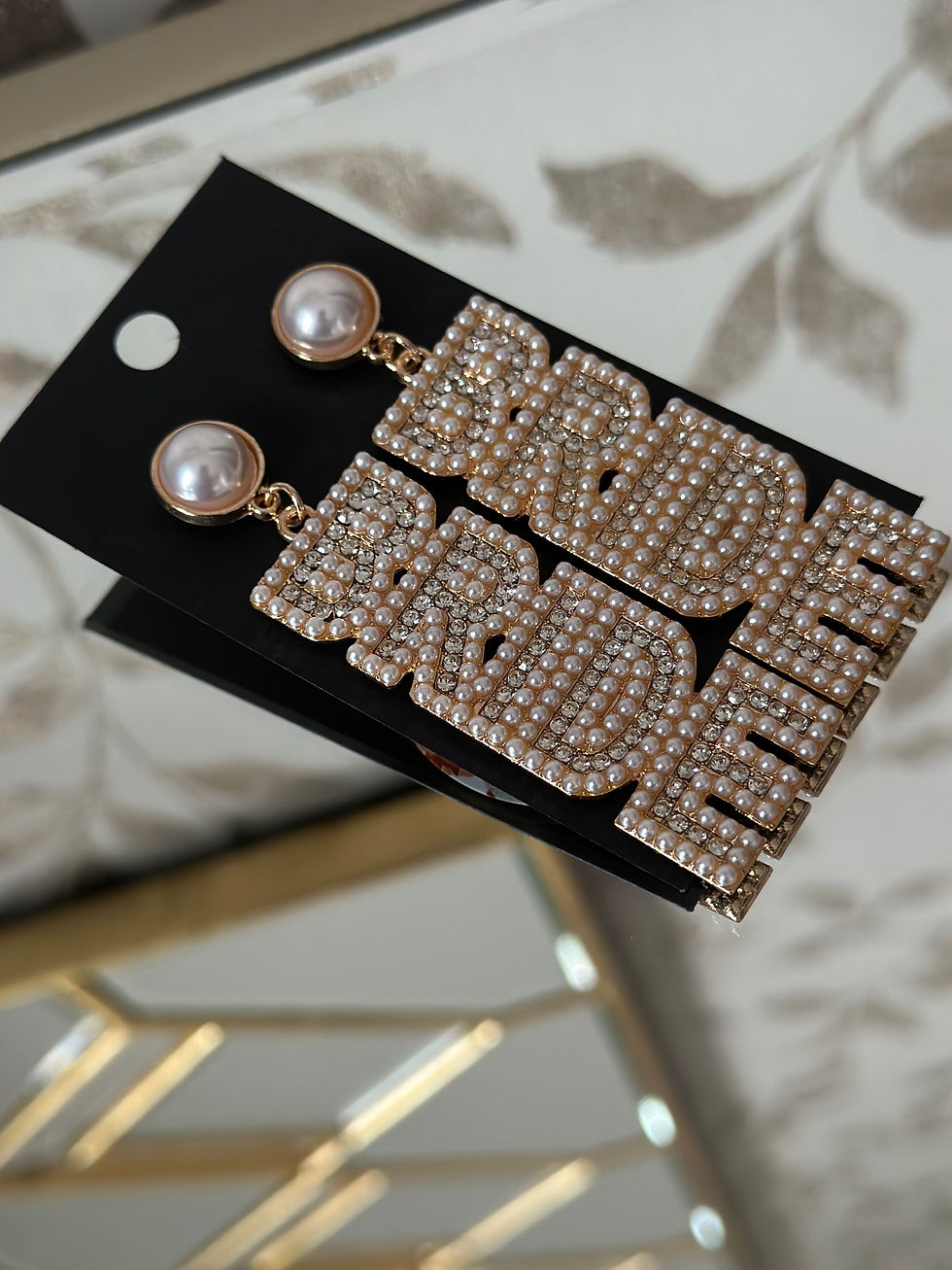 Bride Pearl Outline Earrings