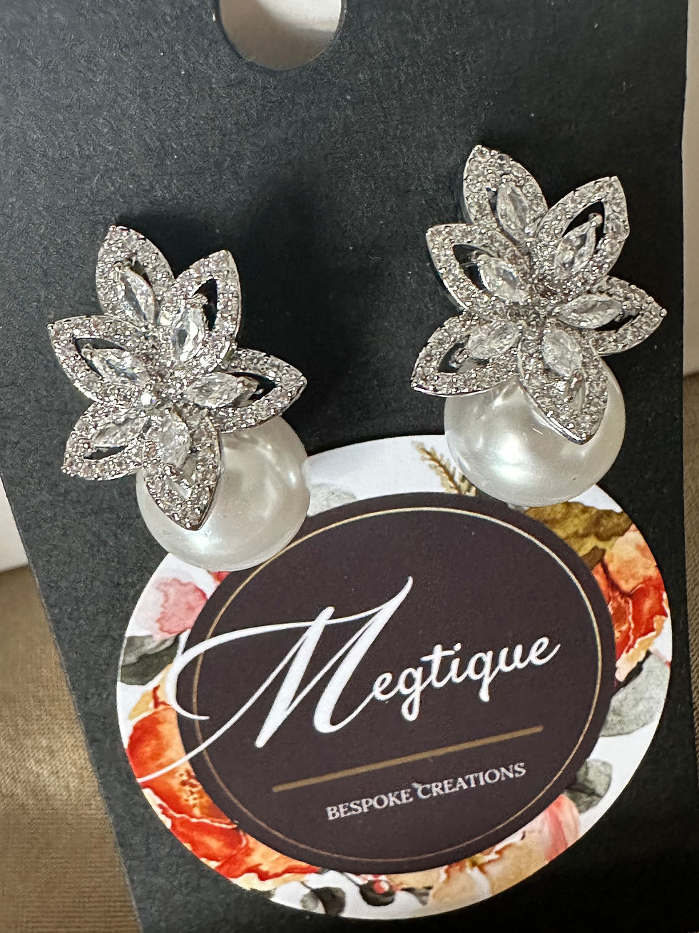 Evie Pearl and Crystal Stud Earrings