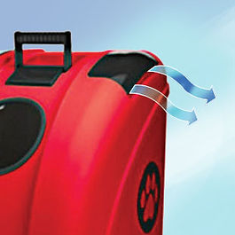 Pet on Wheels (POW) carrier top air vents