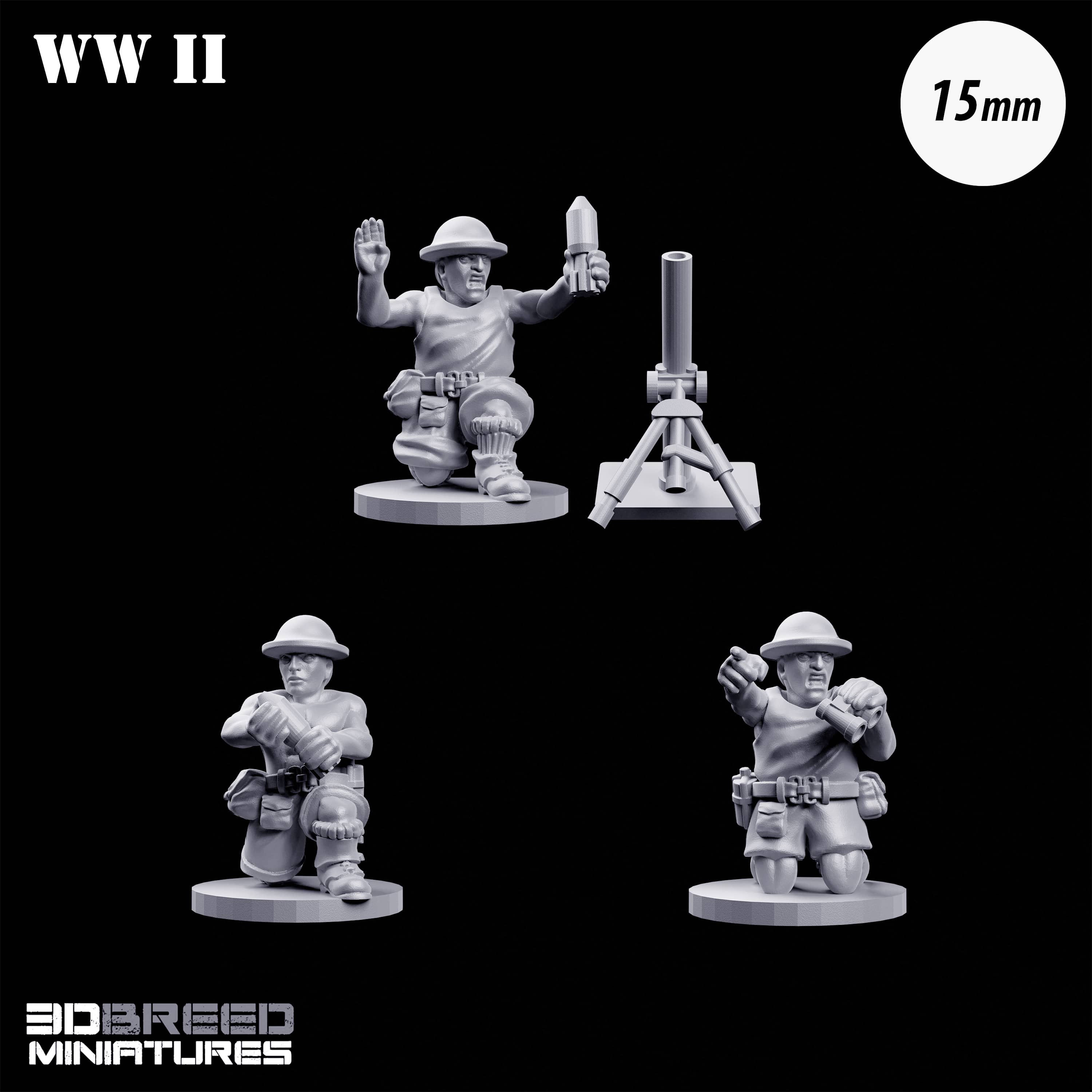 NA BRITISH 3inch Mortar Team