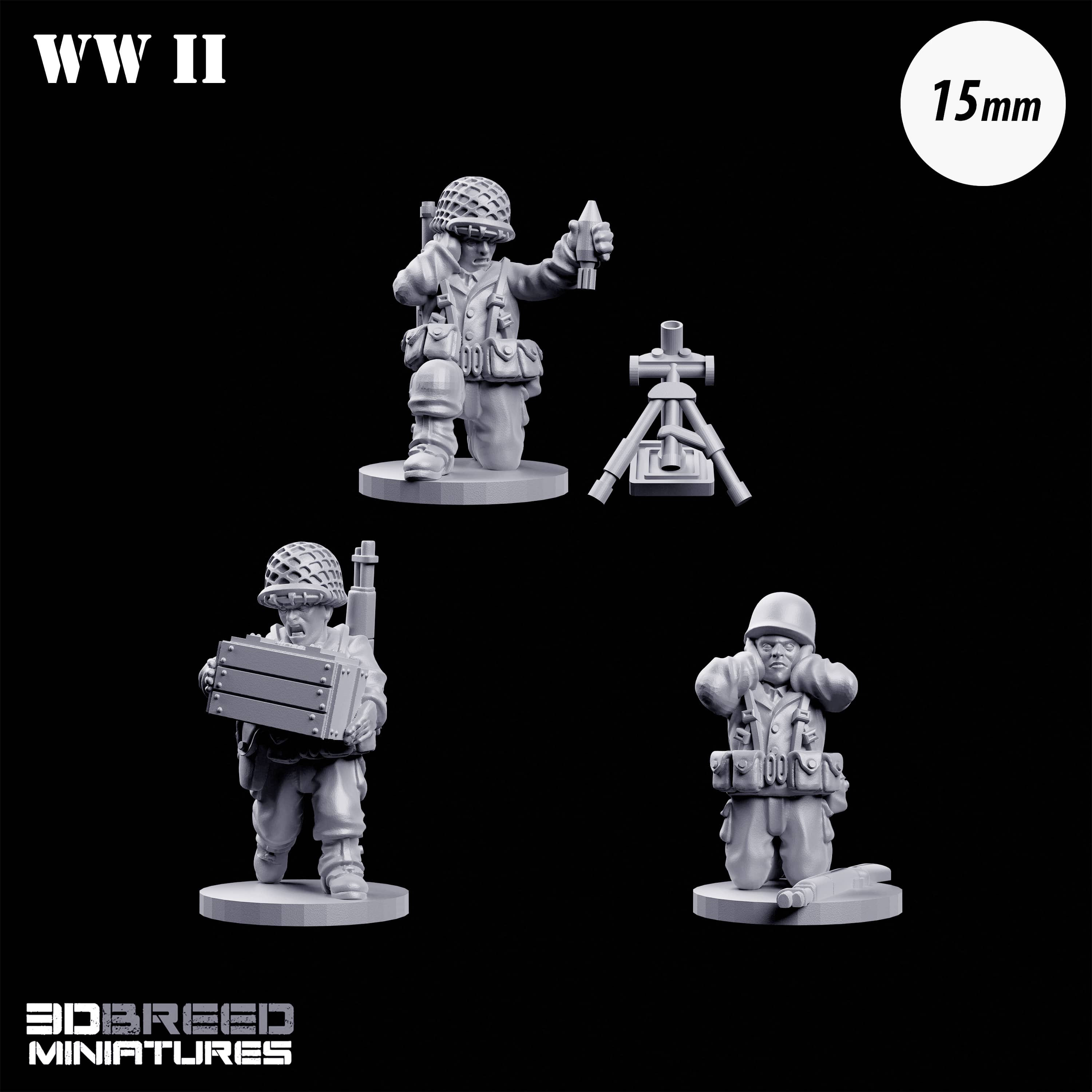 US GI Light Mortar Team