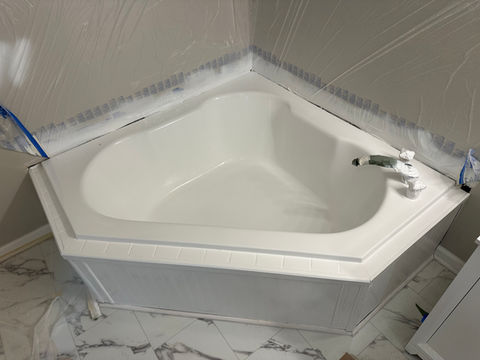 after photo of jetted tub conversion in bathroom of residential home