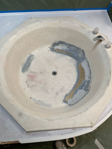 before photo of bathtub refinishing in bathroom greensboro nc