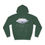 Thumbnail: Dark green NOT HUMAN Hoodie, cloud graphic, 'Without the rain...' text