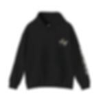 Black NOT HUMAN Hoodie, half-zip, small logo