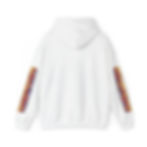 White hoodie with flame sleeves