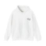White hoodie with small logo