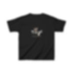 Black kids' t-shirt with 'TIOUNÉ' logo