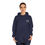 Thumbnail: Woman in navy blue NOT HUMAN Hoodie