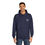 Thumbnail: Man wearing navy blue NOT HUMAN Hoodie