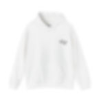 White hoodie with small logo