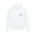 White NOT HUMAN Hoodie with small logo