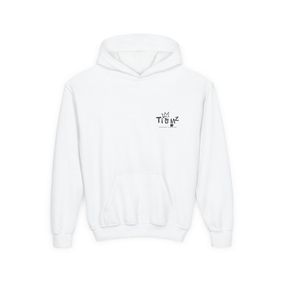 White NOT HUMAN Hoodie with small logo