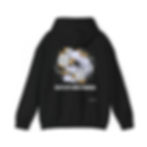 Black Death by Overthinking Hoodie with skull and roses