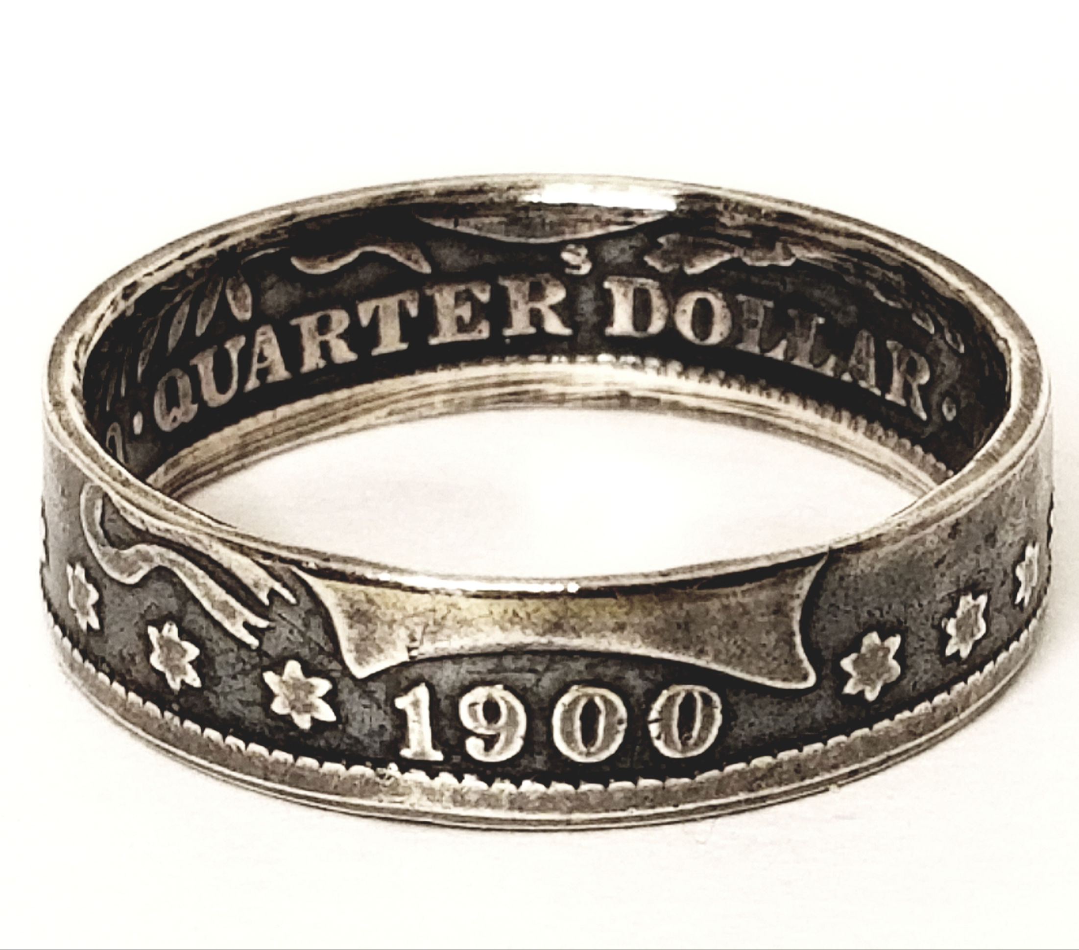 Barber Quarter Dollar Ring Obverse