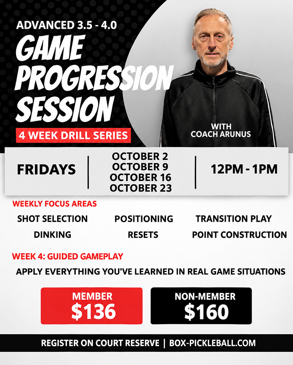 Game Progression Session for Advanced Players with Coach Arunas