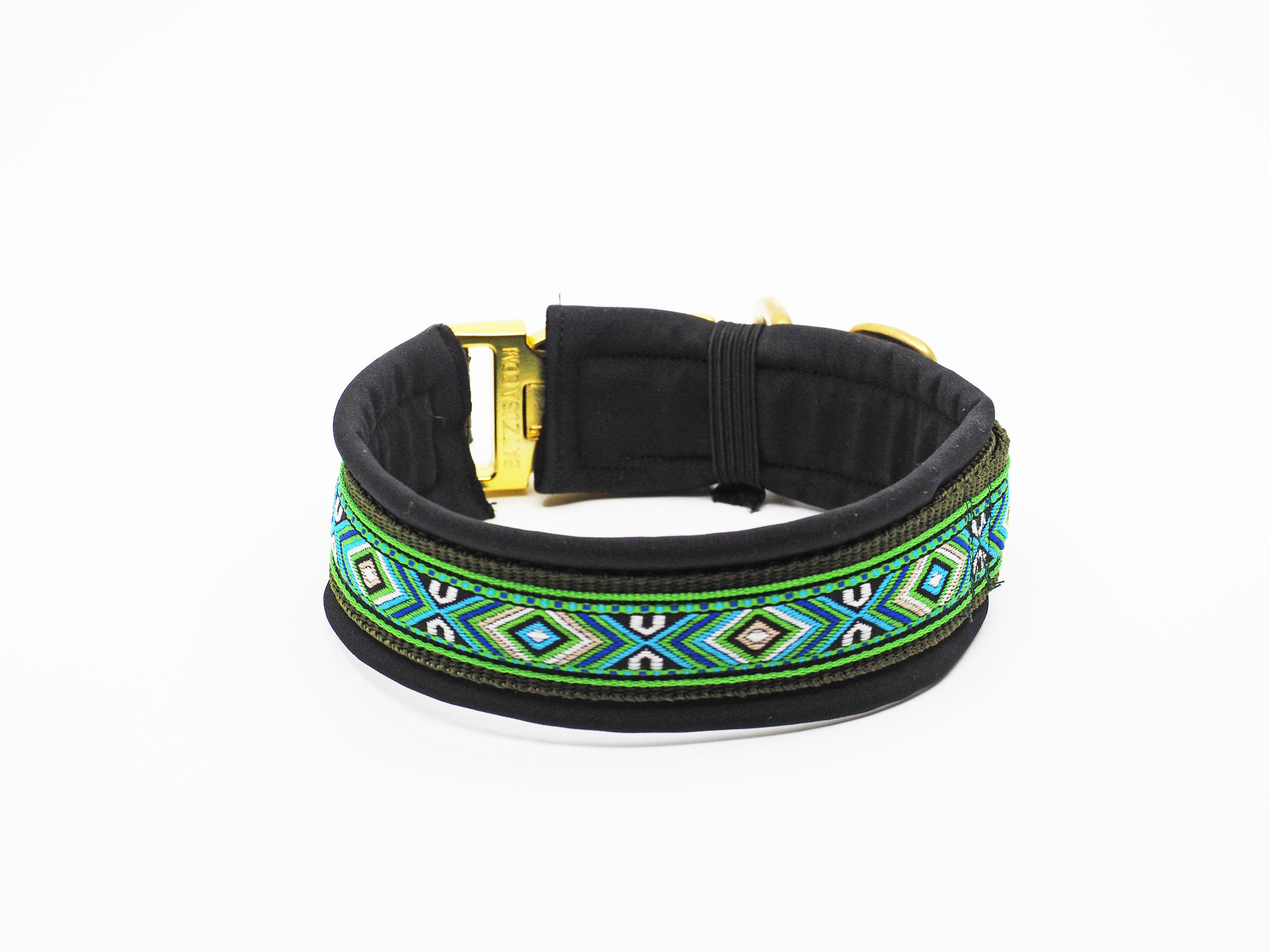 Gepolstertes Hundehalsband grün