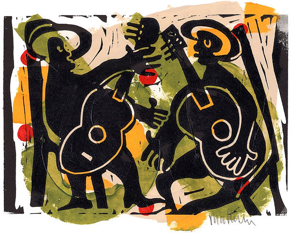 Singing the Blues I: Two Musicians by Gert Mathiesen