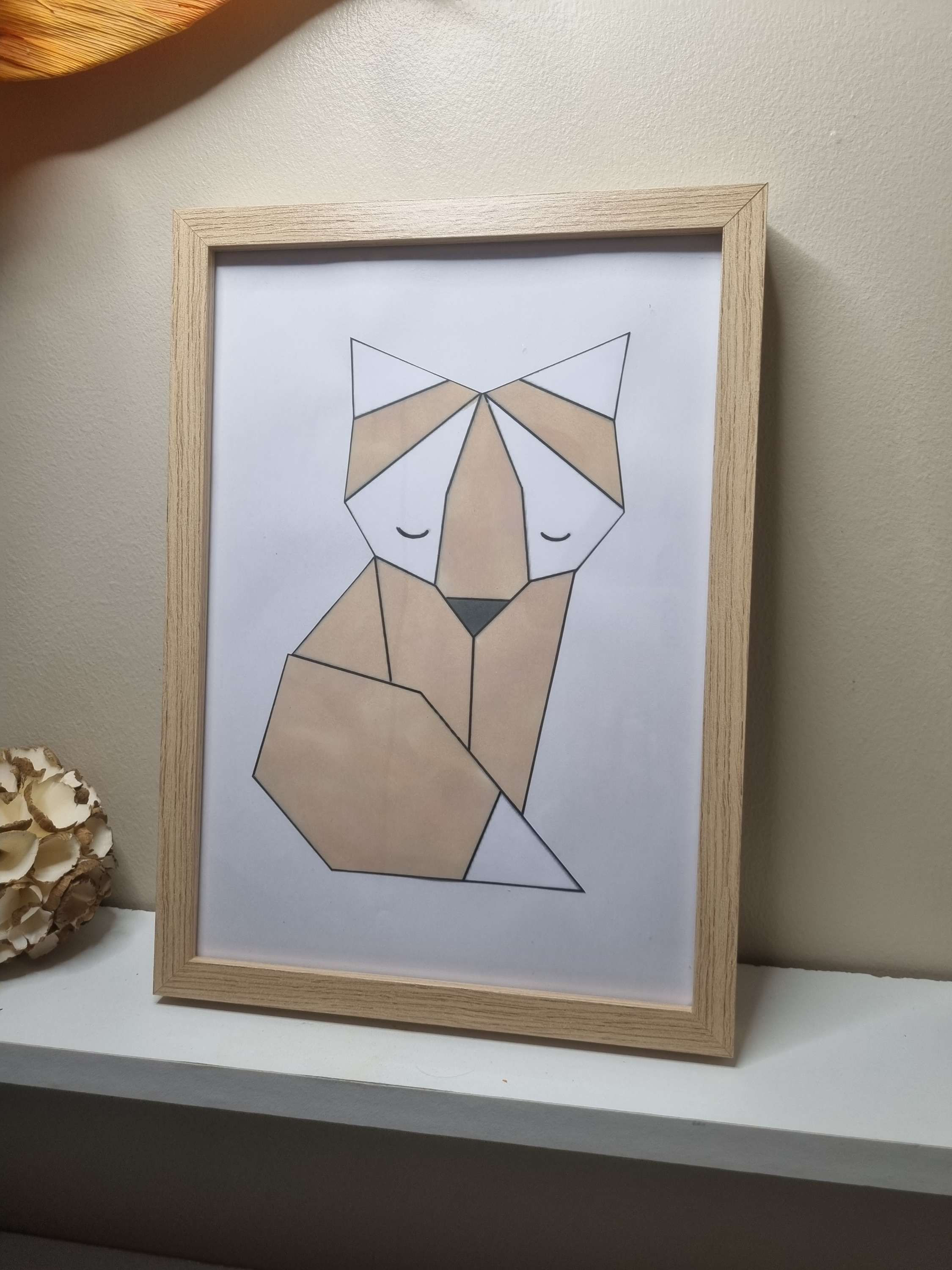 Tableau Origami Renard