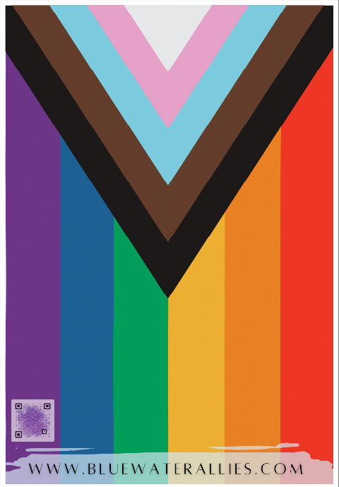 Blue Water Allies Progress Pride Poster