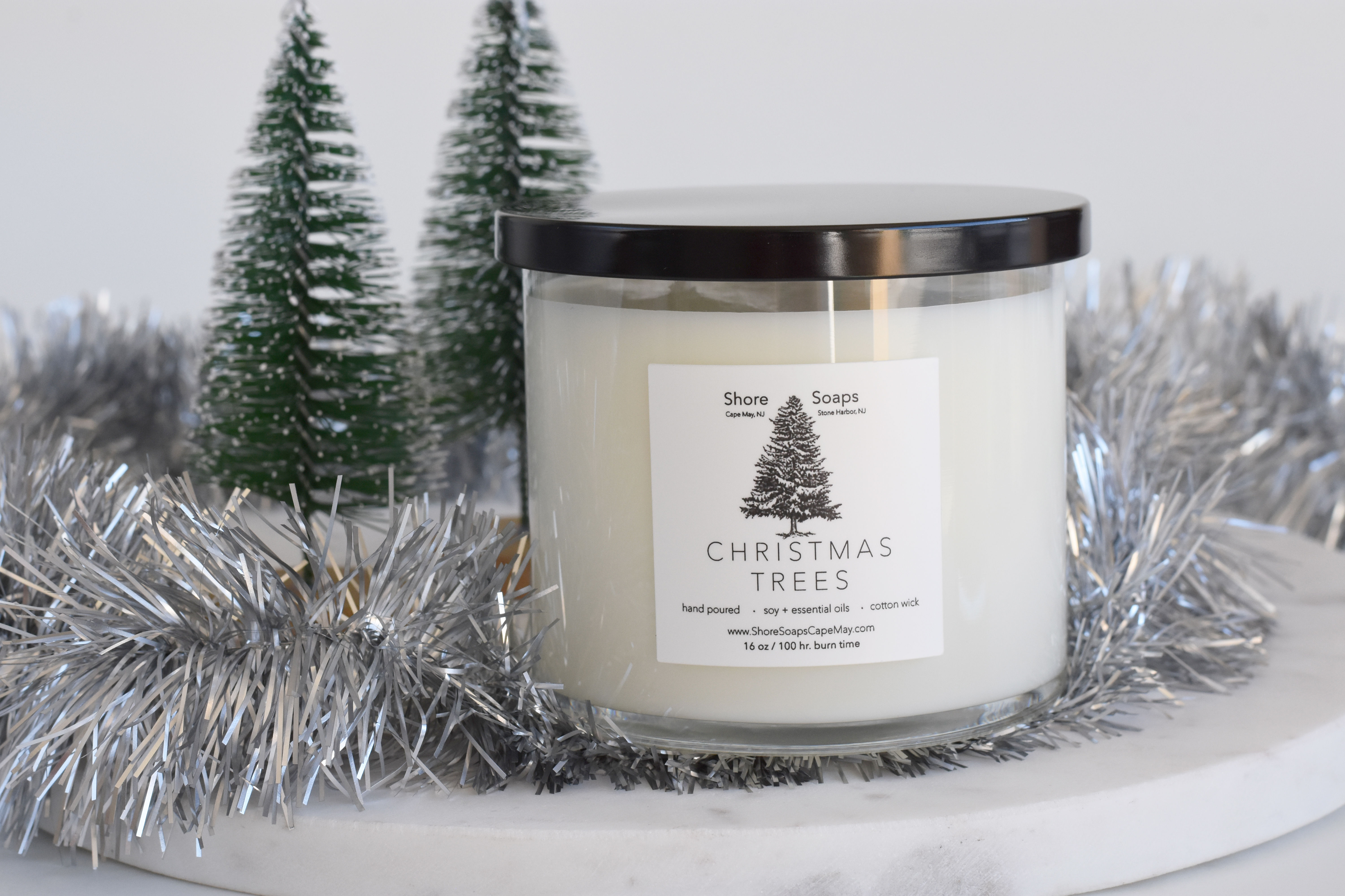 CHRISTMAS TREES Soy Candle // Siberian Fir Cedar Wood // 16oz - 100 hour Burn Ti