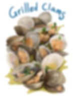 Grilled Clams Illustration