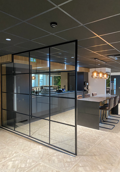 Glass partition walls 