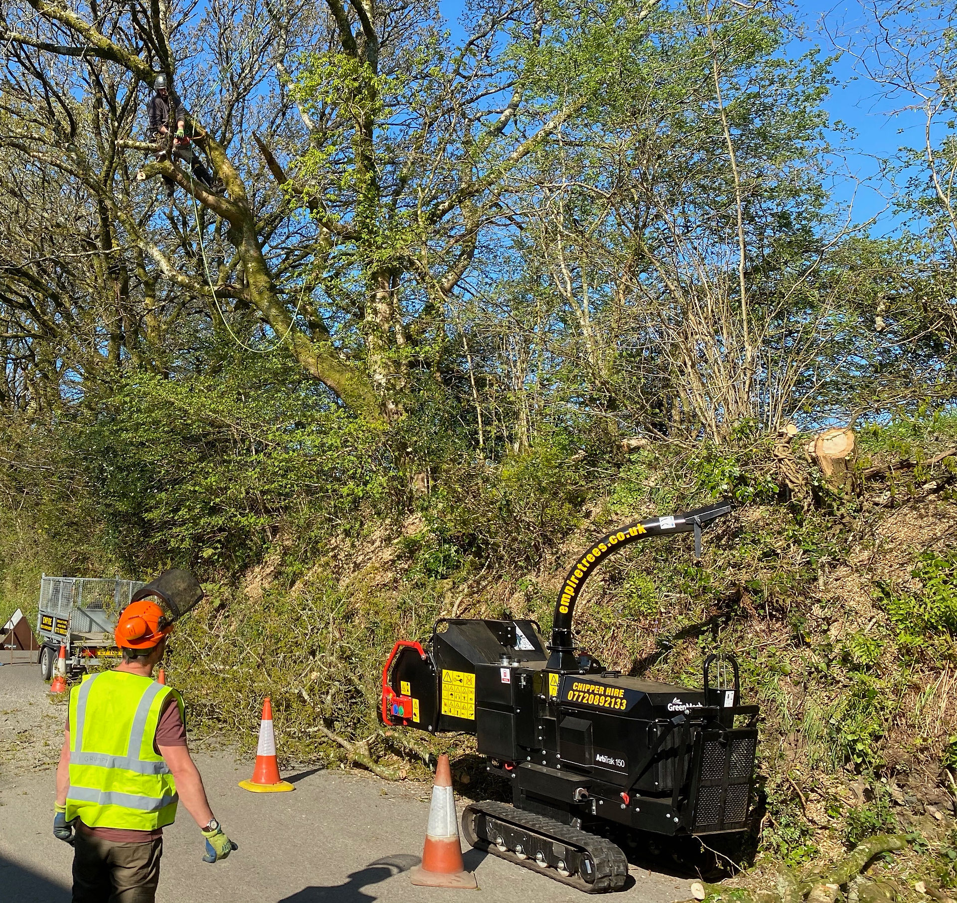 Road side tree safety work