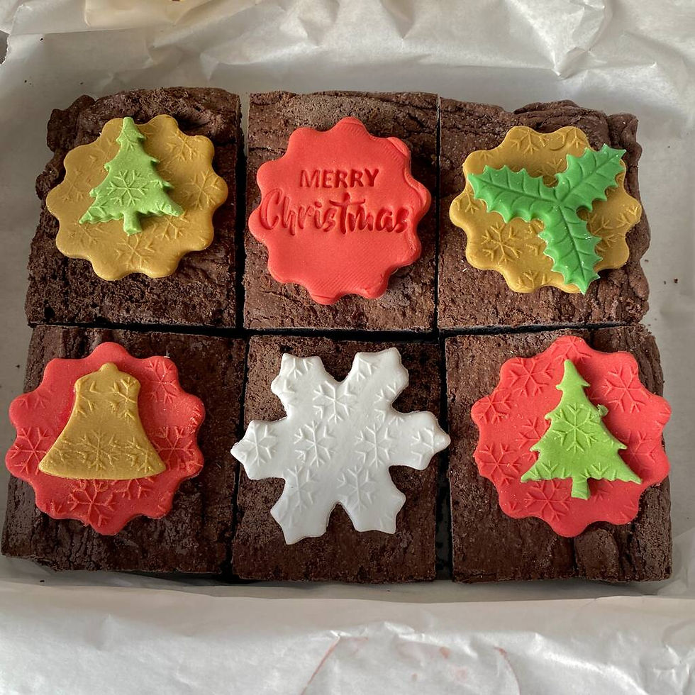 Personalised Christmas Fudgey Brownies