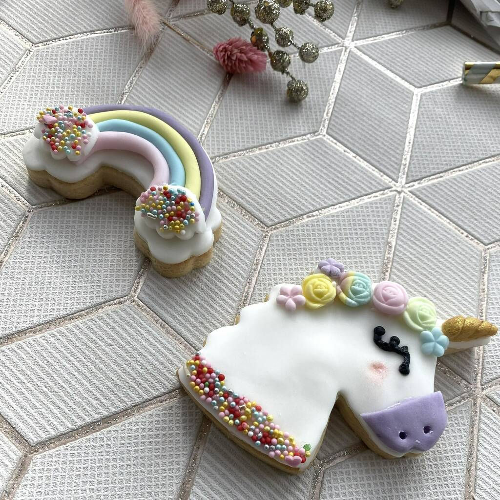 Letterbox Unicorn Handmade Vanilla Cookies