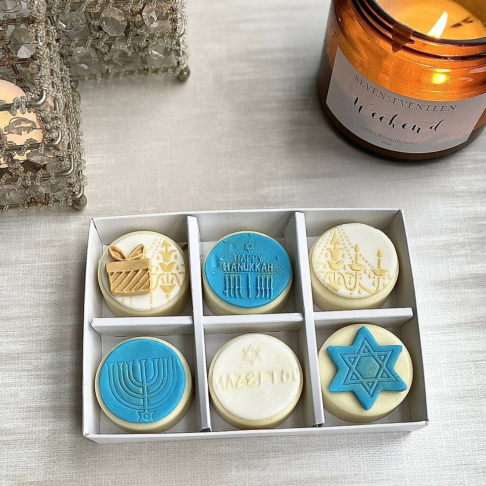 Thumbnail: Personalised Hanukkah Chocolate Coated Oreo Gift