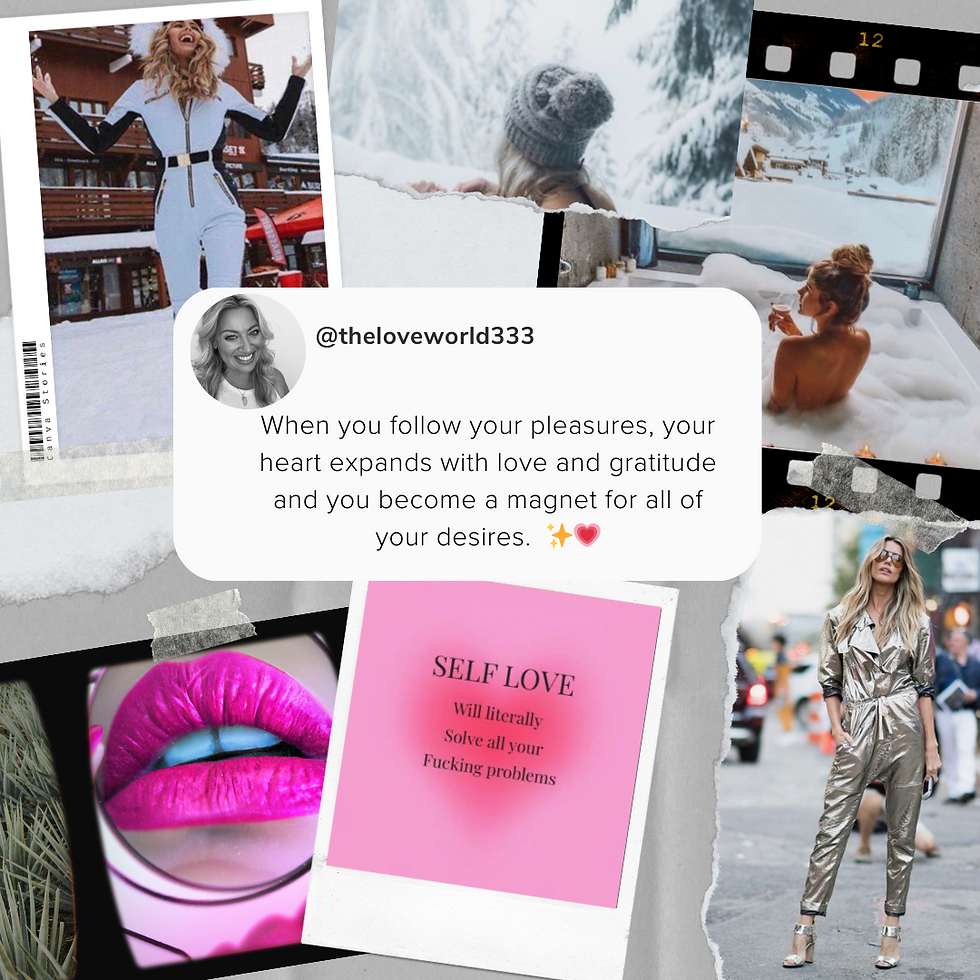 The art of manifesting through play and pleasure. Vision board