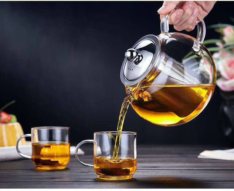 Thumbnail: Teapot Heat Resistant Thickened Flower Glass Teapot