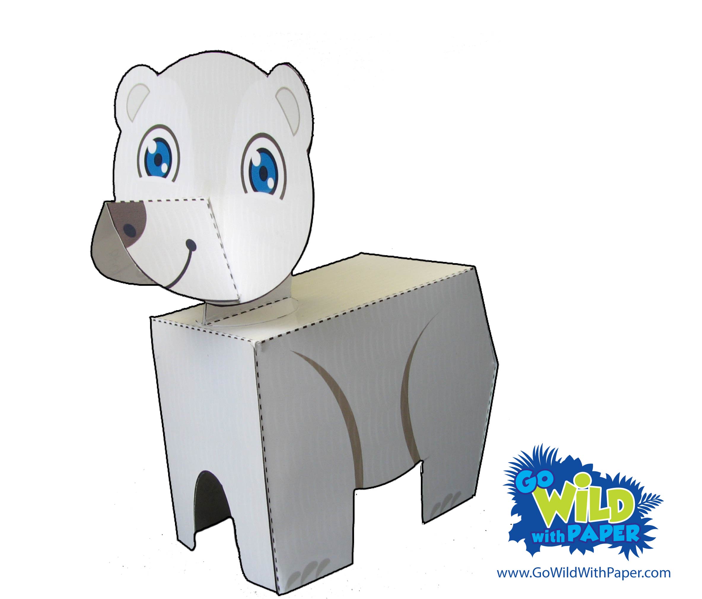 Polar Bear Paper Model