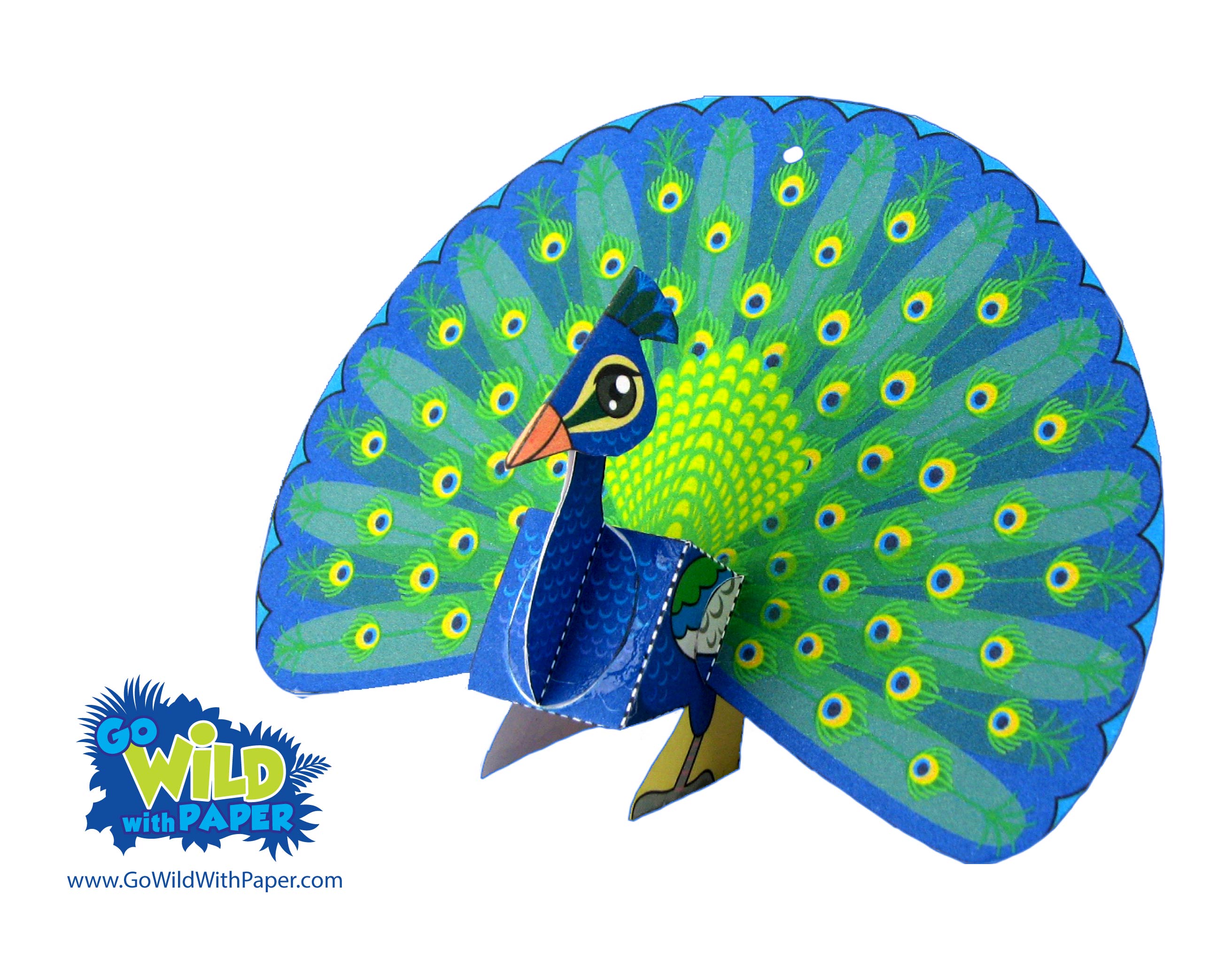 Peacock Paper Model